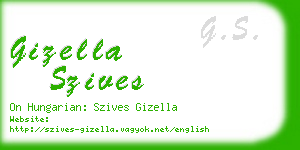 gizella szives business card